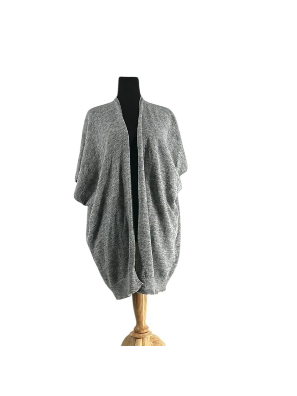 Aritzia Community Oversized Open Cardigan Wool Linen Blend Ionic Cape s/m